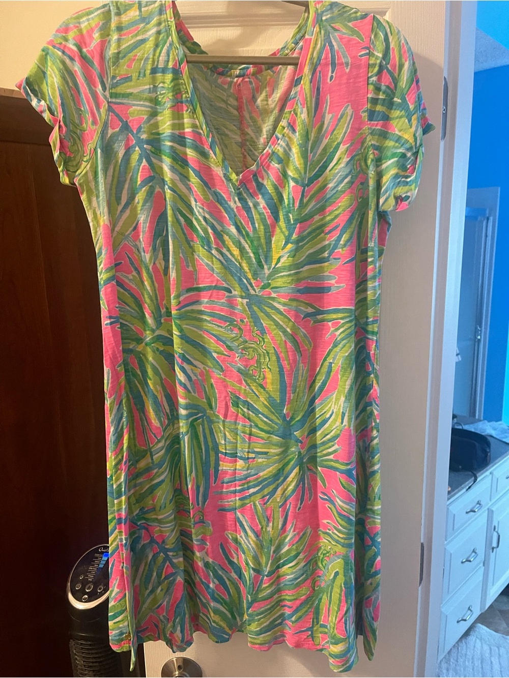 Tropical Pink & Green dress